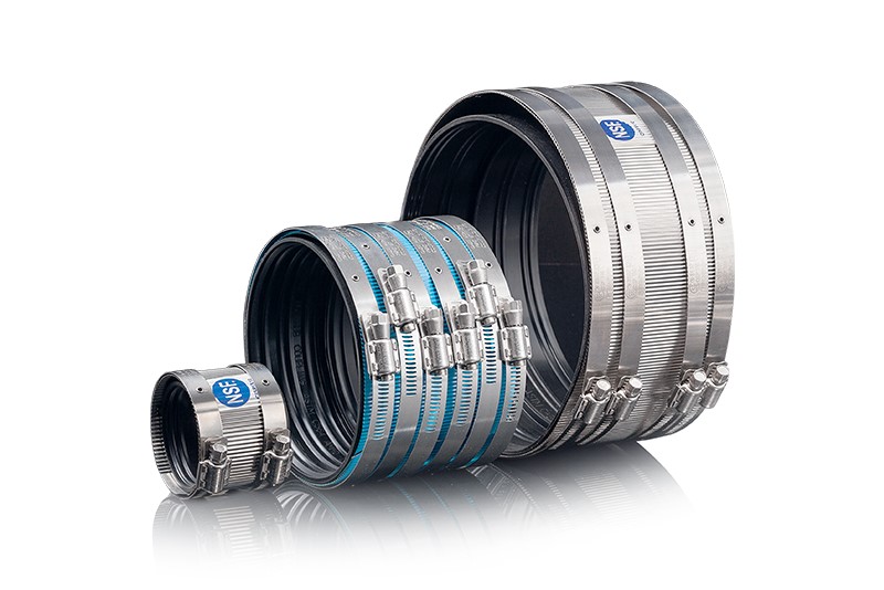 1.      کوپلینگ‌های بدون هاب (No-Hub Couplings)